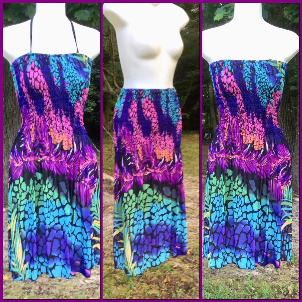 Smocked Dress/Swim Cover, sz M